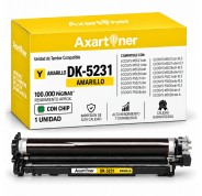 Compatible Kyocera DK5231 Amarillo Tambor de Imagen 302R793020 para Kyocera ECOSYS M5521, M5526, P5021, P5026