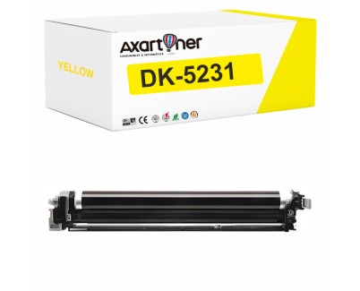 Compatible Kyocera DK5231 Amarillo Tambor de Imagen 302R793020 para Kyocera ECOSYS M5521, M5526, P5021, P5026