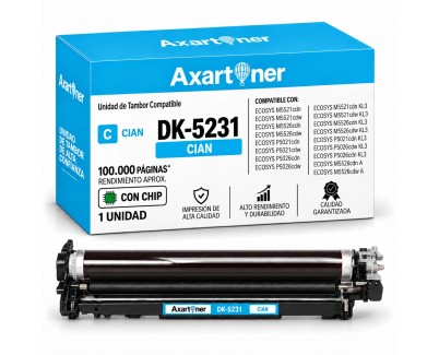 Compatible Kyocera DK5231 Cyan Tambor de Imagen 302R793020 para Kyocera ECOSYS M5521, M5526, P5021, P5026