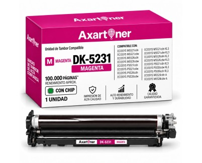 Compatible Kyocera DK5231 Magenta Tambor de Imagen 302R793020 para Kyocera ECOSYS M5521, M5526, P5021, P5026