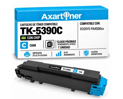 Compatible Kyocera TK-5390 Cyan Cartucho de Toner 1T02Z1CNL0 / TK5390C para Kyocera ECOSYS PA4500cx