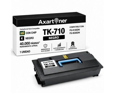 Compatible Kyocera TK-710 Negro Cartucho de Toner 1T02G10EU0 / TK710 para Kyocera FS-9130 / FS-9530