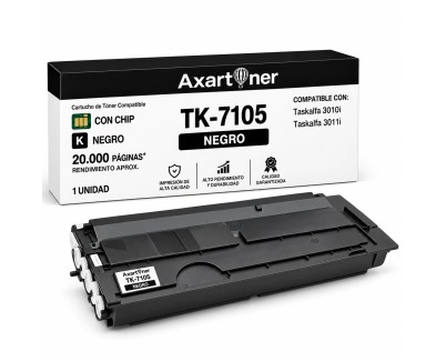 Compatible Kyocera TK-7105 Negro Cartucho de Toner 1T02P80NL0 TK7105 para Kyocera Taskalfa 3010i, 3011i