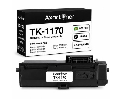 Compatible Kyocera TK1170 Negro Cartucho de Toner 1T02S50NL0 TK-1170 para Kyocera Ecosys M2040, M2540, M2640