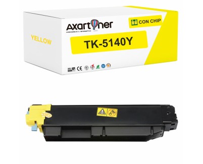 Compatible Kyocera TK5140 Amarillo Cartucho de Toner 1T02NRANL0 / TK-5140Y para Kyocera ECOSYS M6030cdn M6530cdn P6130cdn
