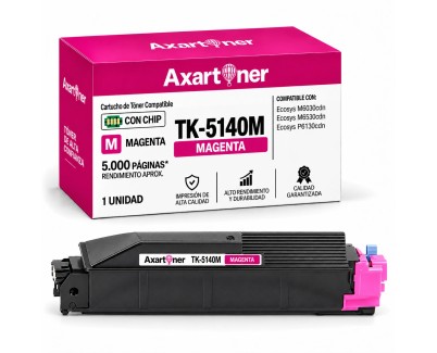 Compatible Kyocera TK5140 Magenta Cartucho de Toner 1T02NRBNL0 / TK-5140M para Kyocera ECOSYS M6030cdn M6530cdn P6130cdn