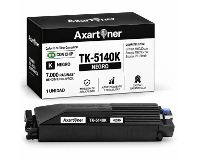 Compatible Kyocera TK5140 Negro Cartucho de Toner 1T02NR0NL0 / TK-5140K para Kyocera ECOSYS M6030cdn M6530cdn P6130cdn