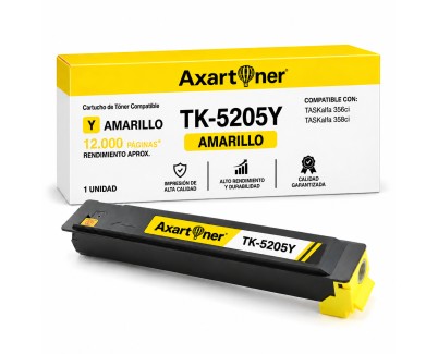Compatible Kyocera TK5205 Amarillo Cartucho de Toner 1T02R5ANL0 / TK-5205Y para TASKalfa 356ci, 358ci