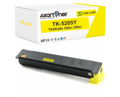 Compatible Kyocera TK5205 Amarillo Cartucho de Toner 1T02R5ANL0 / TK-5205Y para TASKalfa 356ci, 358ci