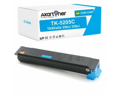Compatible Kyocera TK5205 Cyan Cartucho de Toner 1T02R5CNL0 / TK-5205C para TASKalfa 356ci, 358ci