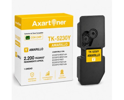Compatible Kyocera TK5220 / TK5230 Amarillo Cartucho de Toner 1T02R9ANL1 / 1T02R9ANL0 / TK5220Y / TK5230Y para Ecosys M5521cdn M5521cdw P5021 P5021cdn P5021cdw