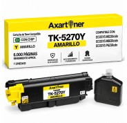 Compatible Kyocera TK5270 Amarillo Cartucho de Toner 1T02TVBNL0 / TK5270Y para Kyocera Ecosys M6230cidn M6630cidn P6230cdn