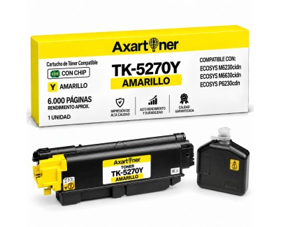Compatible Kyocera TK5270 Amarillo Cartucho de Toner 1T02TVBNL0 / TK5270Y para Kyocera Ecosys M6230cidn M6630cidn P6230cdn
