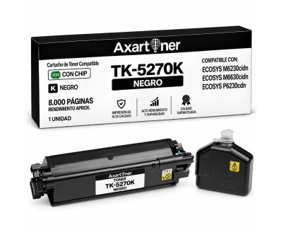 Compatible Kyocera TK5270 Negro Cartucho de Toner 1T02TV0NL0 / TK5270K para Kyocera Ecosys M6230cidn M6630cidn P6230cdn
