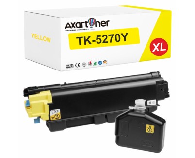 Compatible Kyocera TK5270 XL Amarillo Cartucho de Toner 1T02TVBNL0 / TK5270Y para Kyocera Ecosys M6230, M6630, P6230