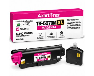 Compatible Kyocera TK5270 XL Magenta Cartucho de Toner 1T02TVBNL0 / TK5270M para Kyocera Ecosys M6230, M6630, P6230