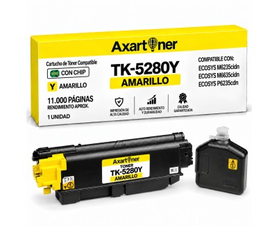 Compatible Kyocera TK5280 Amarillo Cartucho de Toner 1T02TWANL0 / TK5280Y para Kyocera Ecosys M6235cidn M6635cidn P6235cdn