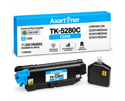 Compatible Kyocera TK5280 Cyan Cartucho de Toner 1T02TWCNL0 / TK5280C para Kyocera Ecosys M6235cidn M6635cidn P6235cdn