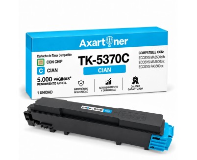 Compatible Kyocera TK5370 Cyan Cartucho de Toner 1T02YJCNL0 / TK5370C para ECOSYS MA3500cix / MA3500cifx / PA3500cx