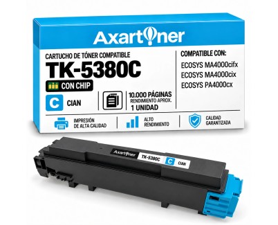 Compatible Kyocera TK5380 Cyan Cartucho de Toner 1T02Z0CNL0 / TK-5380C para ECOSYS MA4000cifx / MA4000cix / PA4000cx