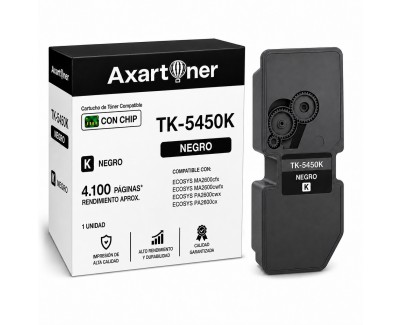 Compatible Kyocera TK5450 Negro Cartucho de Toner 1T0C0D0NL0 / TK5450K para Kyocera ECOSYS MA2600cfx / MA2600cwfx / PA2600cwx / PA2600cx