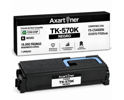 Compatible Kyocera TK570 Negro Cartucho de Toner 1T02HG0EU0 / TK-570K para ECOSYS P7035cdn, FS-C5400DN