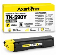 Compatible Kyocera TK590 Amarillo Cartucho de Toner 1T02KVANL0 / TK-590Y para Ecosys M6026cdn M6026cidn M6526cdn M6526cidn P6026cdn / FS-C2026 MFP FS-C2126 MFP FS-C2526 MFP FS-C2626 MFP FS-C5250DN