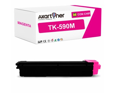 Compatible Kyocera TK590 Magenta Cartucho de Toner 1T02KVBNL0 / TK-590M para Ecosys M6026cdn M6026cidn M6526cdn M6526cidn P6026cdn / FS-C2026 MFP FS-C2126 MFP FS-C2526 MFP FS-C2626 MFP FS-C5250DN