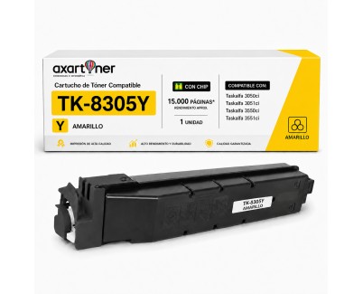 Compatible Kyocera TK8305 Amarillo Cartucho de Toner 1T02LKANL0 / TK8305Y para TASKalfa 3050ci, 3051ci, 3550ci, 3551ci