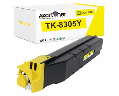 Compatible Kyocera TK8305 Amarillo Cartucho de Toner 1T02LKANL0 / TK8305Y para TASKalfa 3050ci, 3051ci, 3550ci, 3551ci