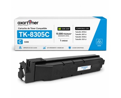 Compatible Kyocera TK8305 Cyan Cartucho de Toner 1T02LKCNL0 / TK8305C para TASKalfa 3050ci, 3051ci, 3550ci, 3551ci