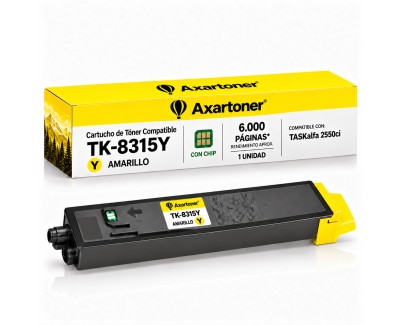 Compatible Kyocera TK8315 Amarillo Cartucho de Toner 1T02MVANL0 / TK-8315Y para TASKAlfa 2550ci
