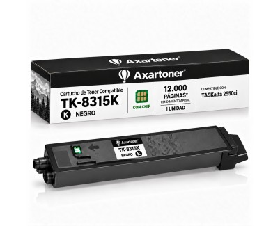 Compatible Kyocera TK8315 Negro Cartucho de Toner 1T02MV0NL0 / TK-8315K para TASKAlfa 2550ci