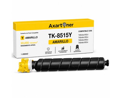 Compatible Kyocera TK8515 Amarillo Cartucho de Toner 1T02NDANL0 / TK8515Y para TASKalfa 5052ci, 5053ci, 6052ci, 6053ci