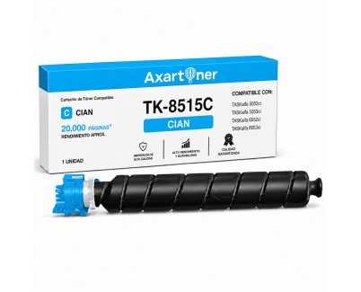 Compatible Kyocera TK8515 Cyan Cartucho de Toner 1T02NDCNL0 / TK8515C para TASKalfa 5052ci, 5053ci, 6052ci, 6053ci