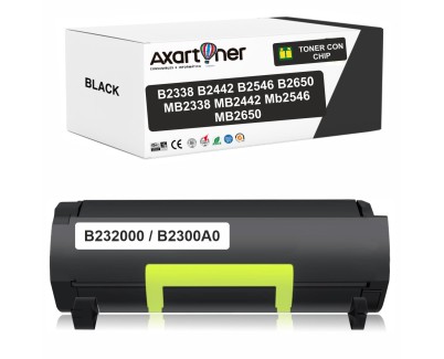 Compatible Lexmark B2338 / B2442 / B2546 / B2650 / MB2338 / MB2442 / MB2546 / MB2650 Negro Cartucho de Toner B232000 / B2300A0