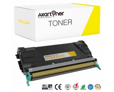 Compatible Lexmark C734 / C736 / X738 Amarillo Cartucho de Toner C734A1YG / C736H1YG