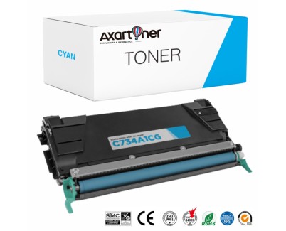 Compatible Lexmark C734 / C736 / X738 Cyan Cartucho de Toner C734A1CG / C736H1CG