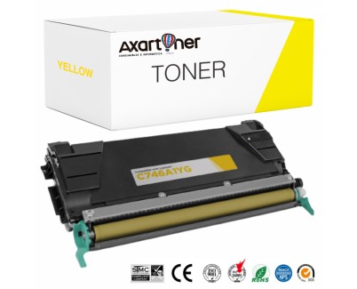 Compatible Lexmark C746,C748, X746, X748, XS748 Amarillo Cartucho de Toner C746A1YG