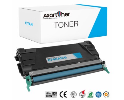 Compatible Lexmark C746,C748, X746, X748, XS748 Cyan Cartucho de Toner C746A1CG