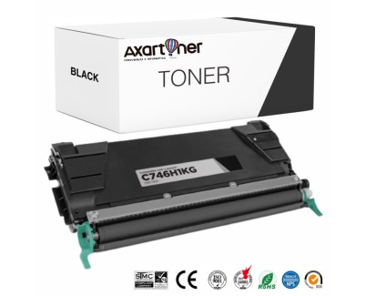 Compatible Lexmark C746,C748, X746, X748, XS748 Negro Cartucho de Toner C746H1KG