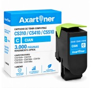 Compatible Lexmark CS310 / CS410 / CS510 Cyan Cartucho de Toner 70C2HC0 / 702HC / 70C20C0 / 702C