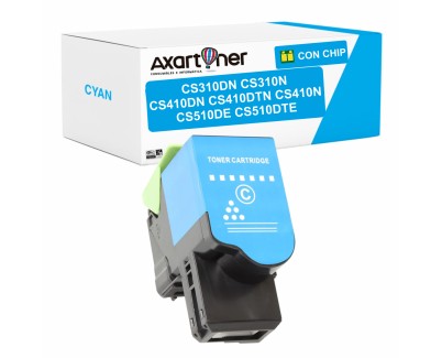 Compatible Lexmark CS310dn CS310n CS410dn CS410dtn CS410n CS510de CS510dte Cyan Cartucho de Toner 70C2HC0 / 702HC / 70C20C0 / 702C