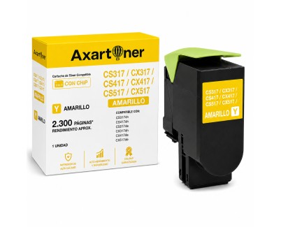 Compatible Lexmark CS317 / CX317 / CS417 / CX417 / CS517 / CX517 Amarillo Cartucho de Toner 71B20Y0