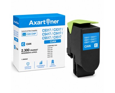 Compatible Lexmark CS317 / CX317 / CS417 / CX417 / CS517 / CX517 Cyan Cartucho de Toner 71B20C0