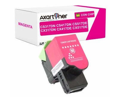 Compatible Lexmark CS317dn CS417dn CS517de CX317dn CX417de CX517de Magenta Cartucho de Toner 71B20M0