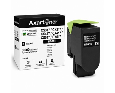 Compatible Lexmark CS317 / CX317 / CS417 / CX417 / CS517 / CX517 Negro Cartucho de Toner 71B20K0