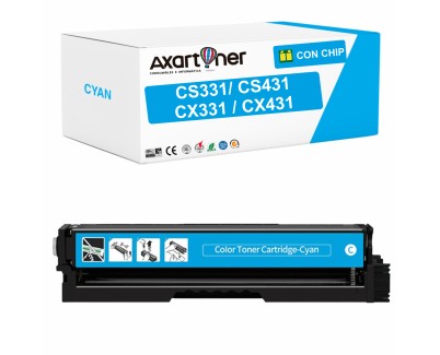 Compatible Lexmark CS331dw / CS431dw / CX331adwe / CX431adw Cyan Cartucho de Toner 20N20C0