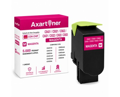 Compatible Lexmark CS421 / CS521 / CS622 / CX421 / CX522 / CX622 / CX625 Magenta Cartucho de Toner 78C2XM0 / 78C2XME / 78C20M0