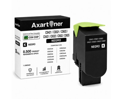 Compatible Lexmark CS421 / CS521 / CS622 / CX421 / CX522 / CX622 / CX625 Negro Cartucho de Toner 78C2XK0 / 78C2XKE / 78C20K0